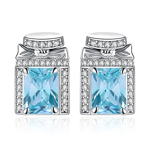 JewelryPalace Profumo 5.4ct orecchini argento 925 zirconia azzurra