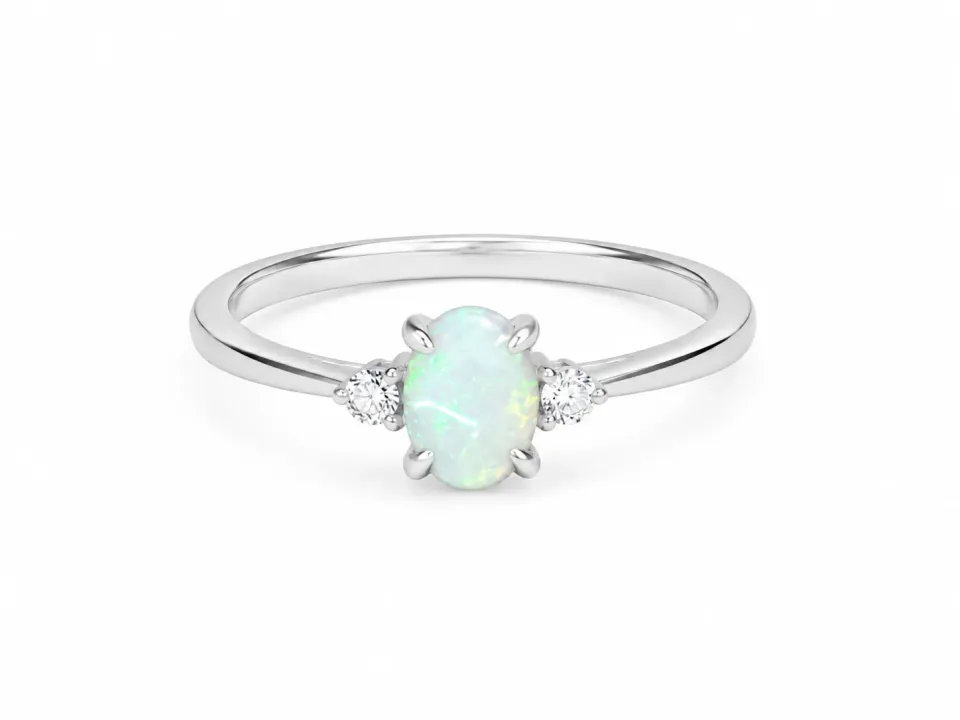 Victoria Jane Mythical Opal anello argento con opale