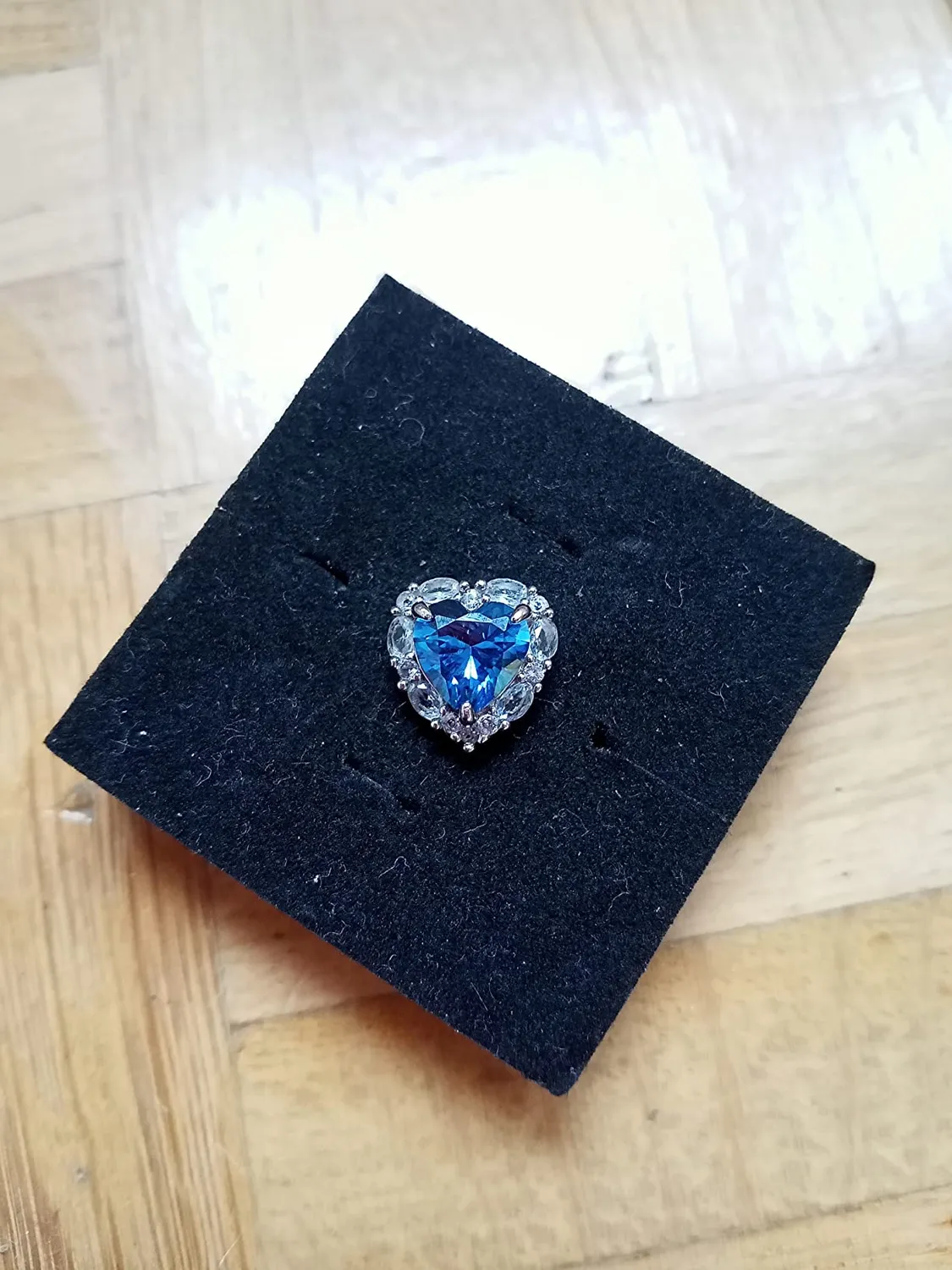 JewelryPalace Cuore 5ct Orecchini Argento 925 Zirconia Blu
