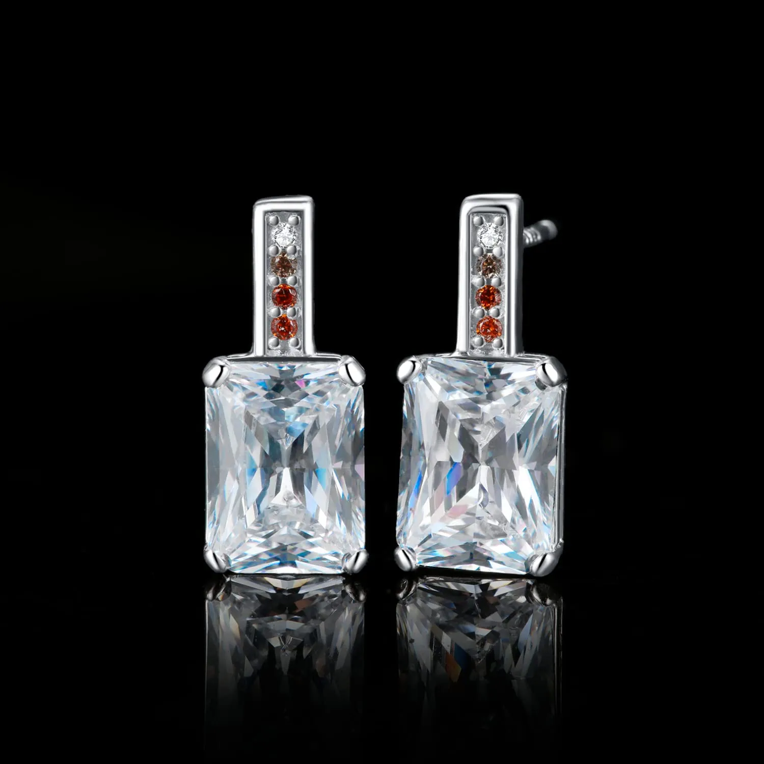 JewelryPalace Gioco 5.8ct orecchini argento zirconia arancione