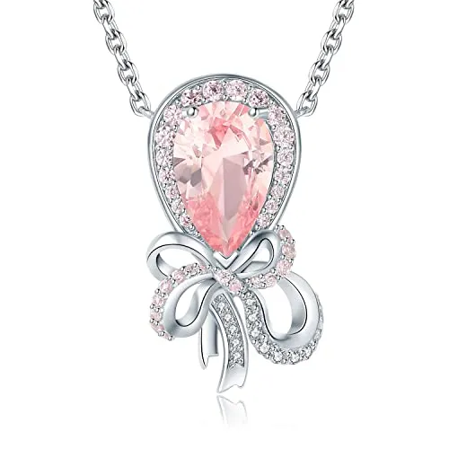 JewelryPalace Farfalla 3.1ct collana argento zaffiro rosa