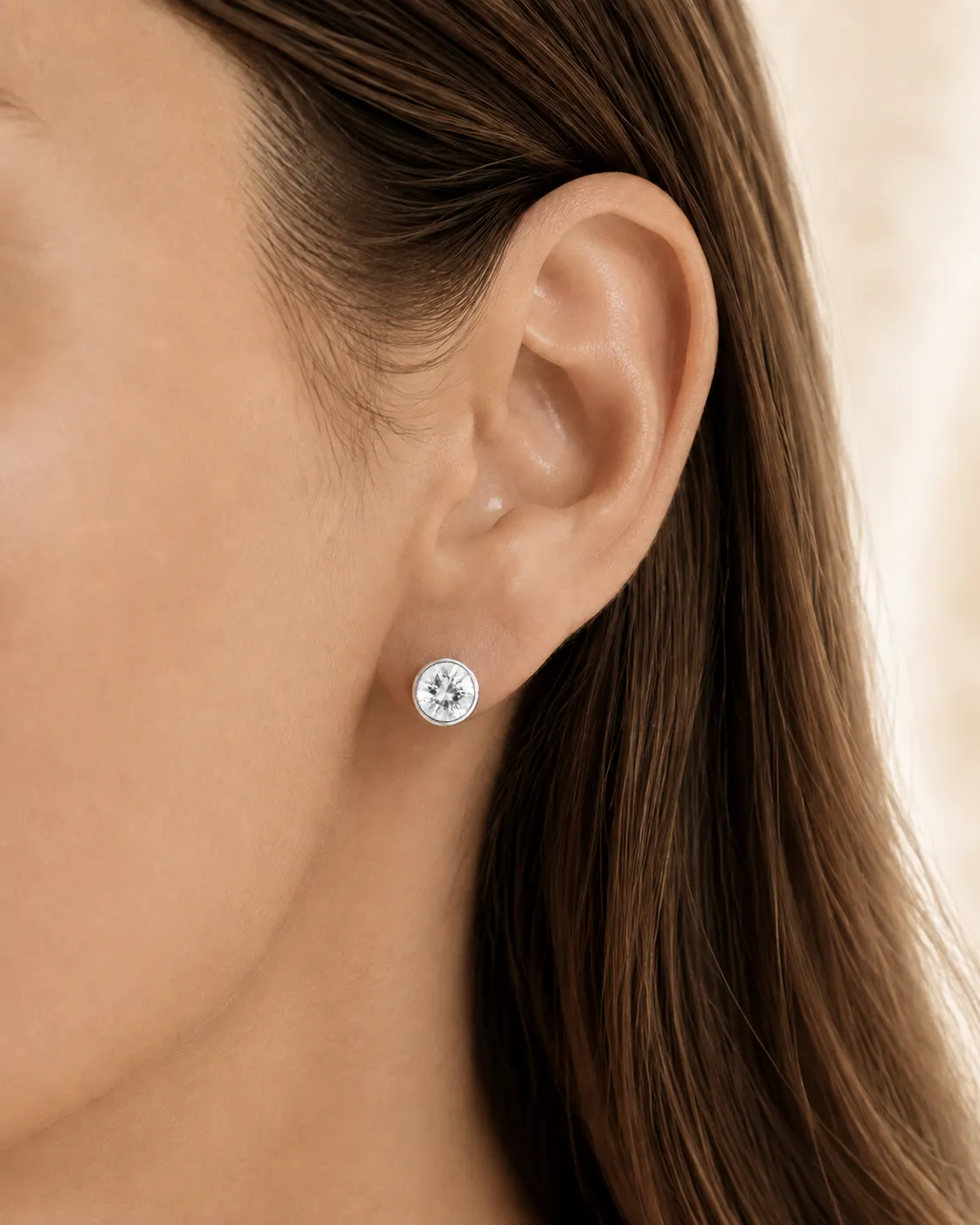 Victoria Jane Large Aquamarine orecchini lobo argento acquamarina