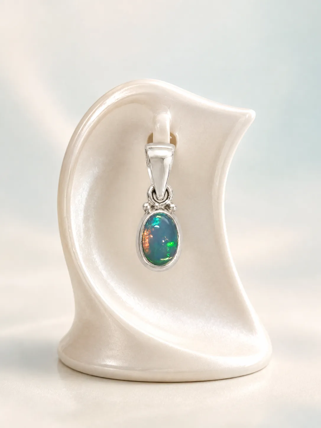Victoria Jane Lucid Blue Opal ciondolo argento