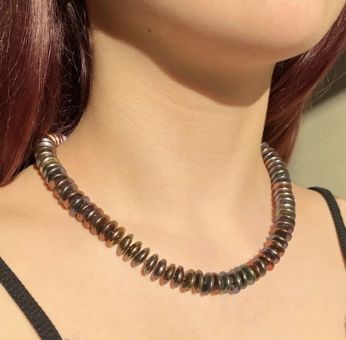 Victoria Jane Bronze Disc Pearls collana perle bronzo 46 cm