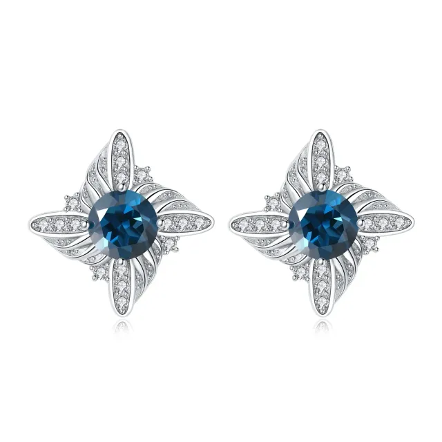 JewelryPalace Mulino a Vento 2.5ct orecchini argento topazio blu