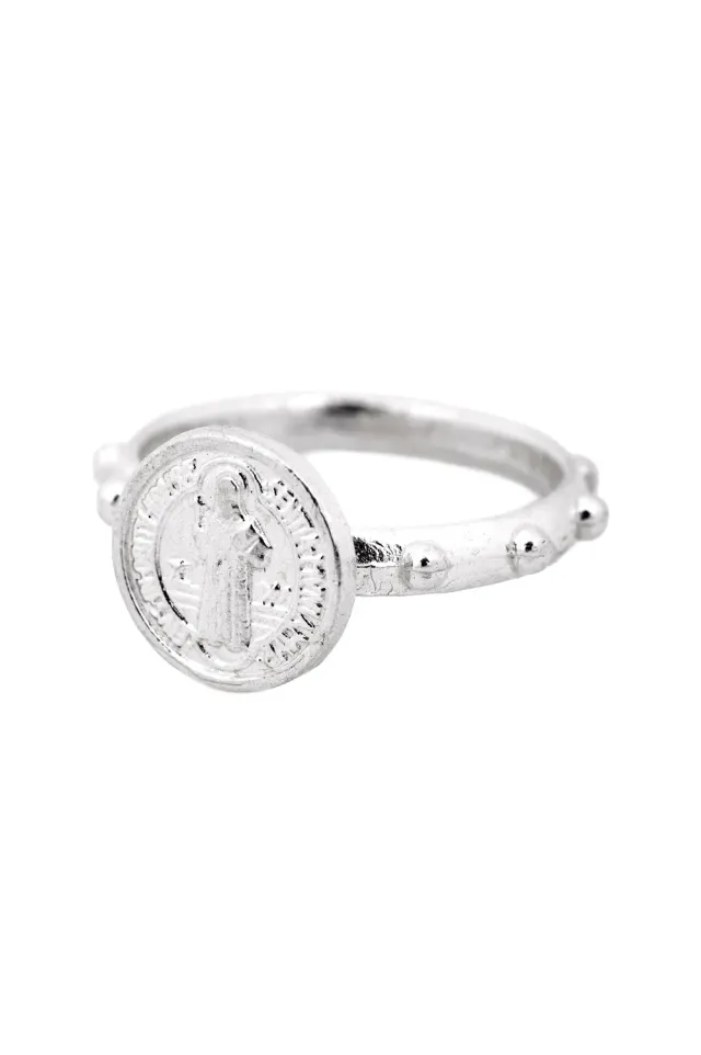 Flor Rubaja Cross PP anello argento 925 misura 15