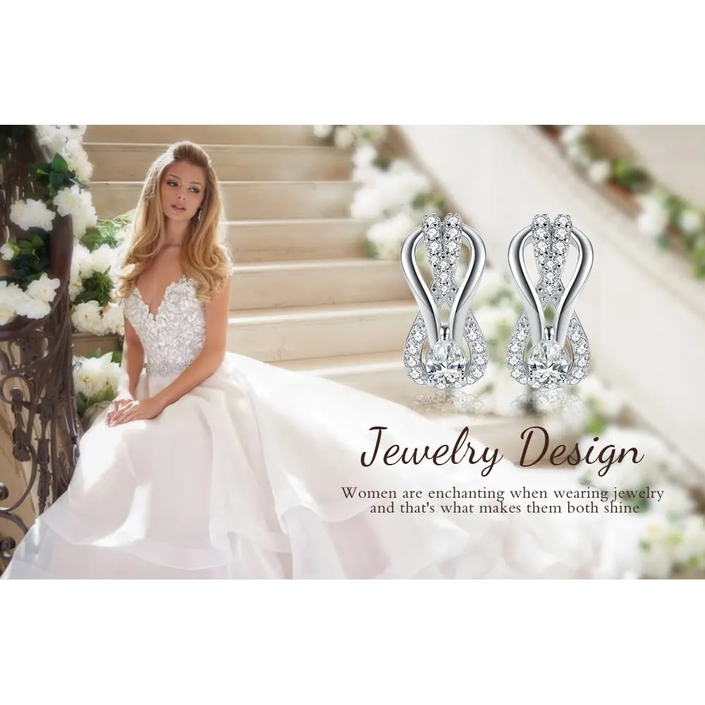 JewelryPalace Infinito Pera orecchini argento zirconia 2.4ct
