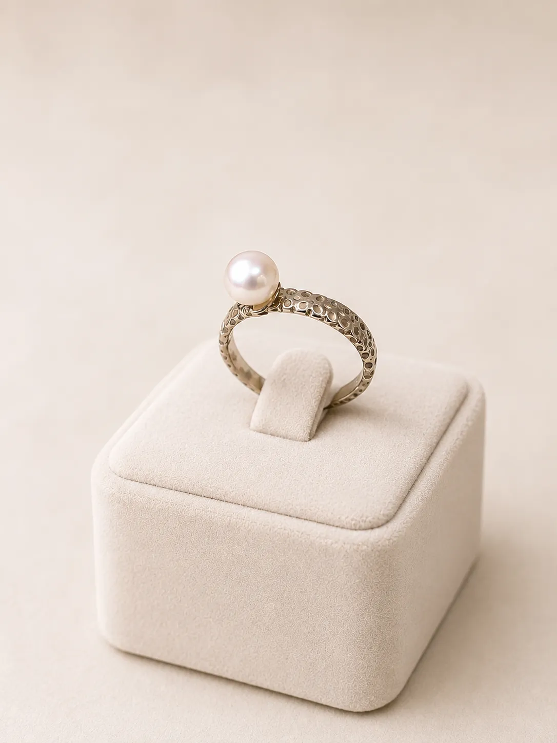 Victoria Jane Whole Pearl anello perla argento