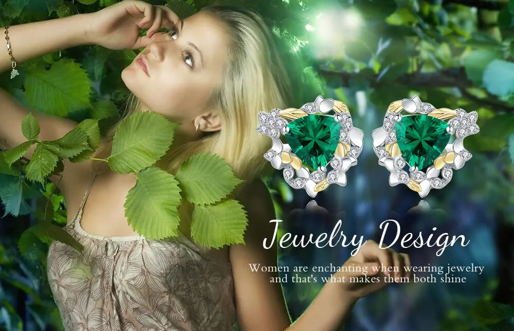 JewelryPalace Budino di Riso 2.5ct orecchini smeraldo verde