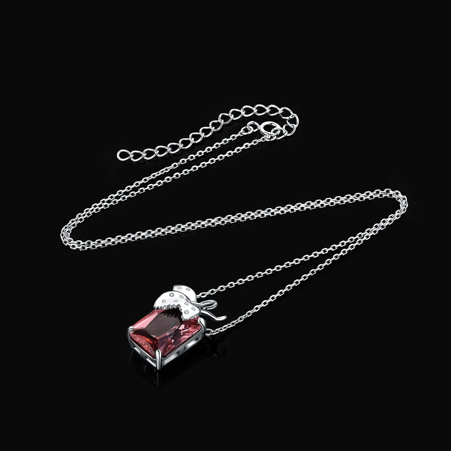 JewelryPalace Fragola 4ct collana argento princess rosa