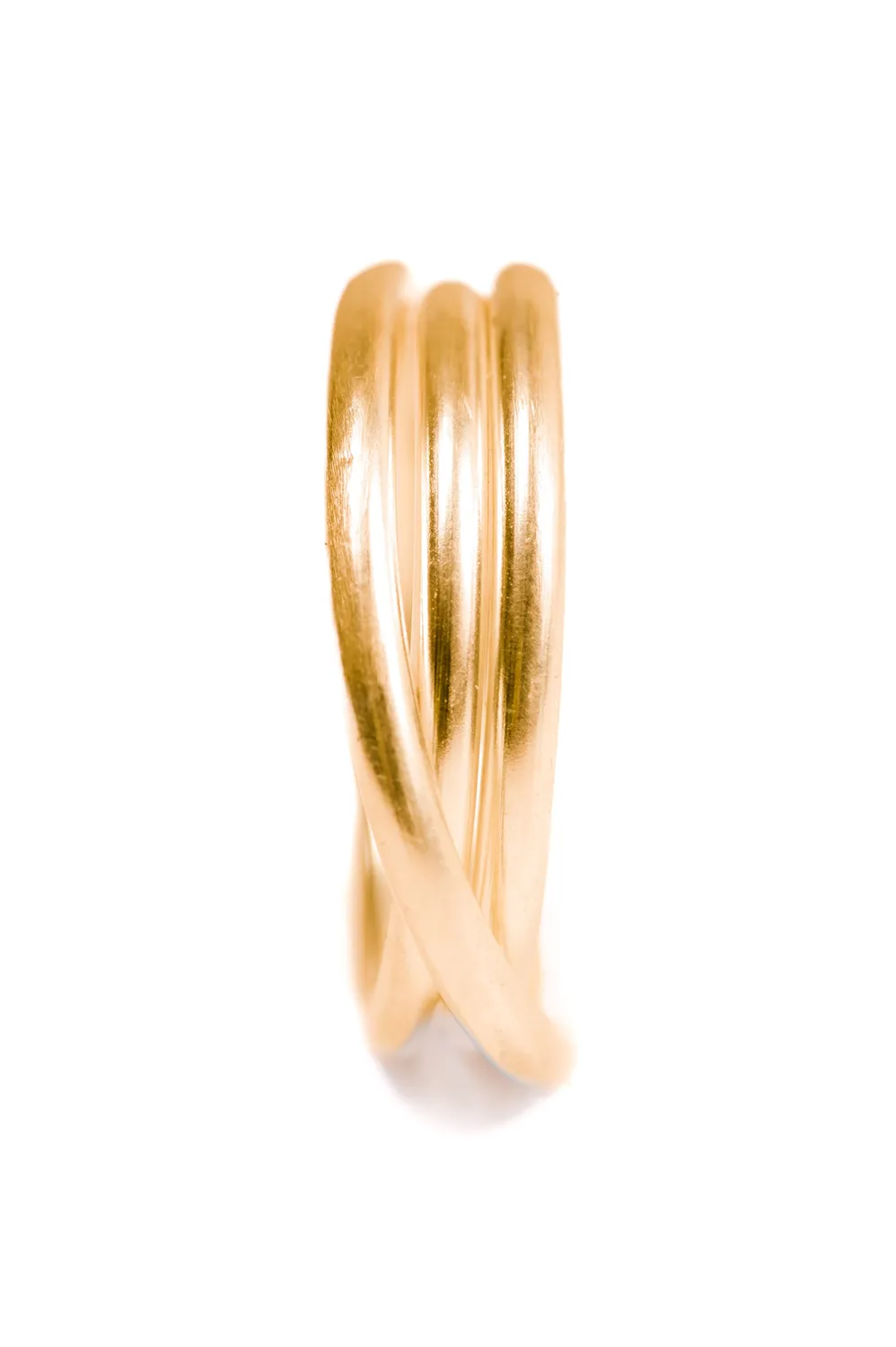 Flor Rubaja 3 Giri anello spirale placcato oro