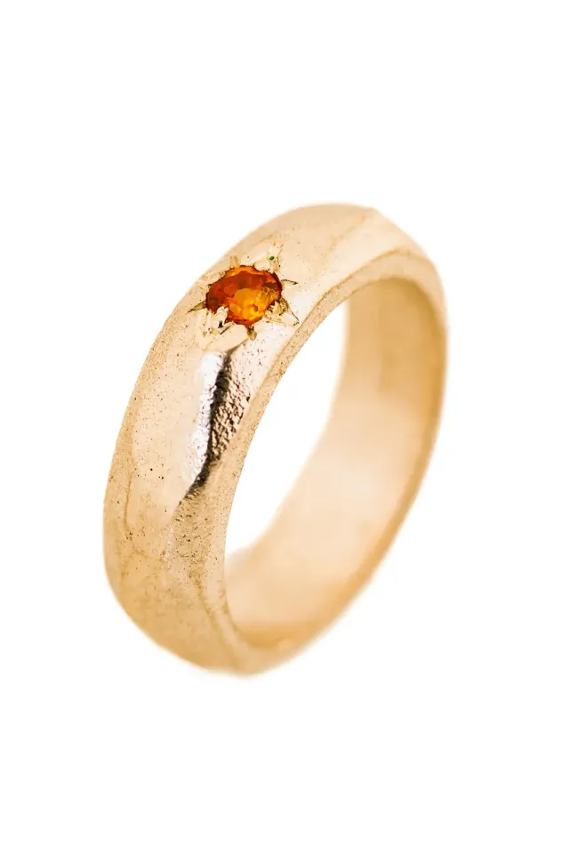Flor Rubaja Jewelry Little Spark solitario placcato oro