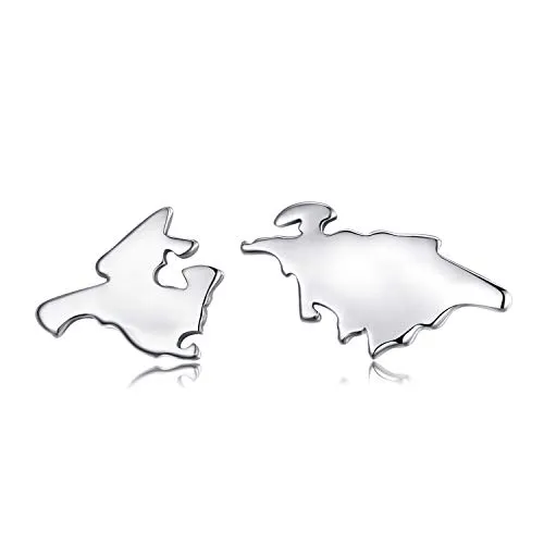 JewelryPalace Orecchini Mappamondo Argento 925 da Viaggio