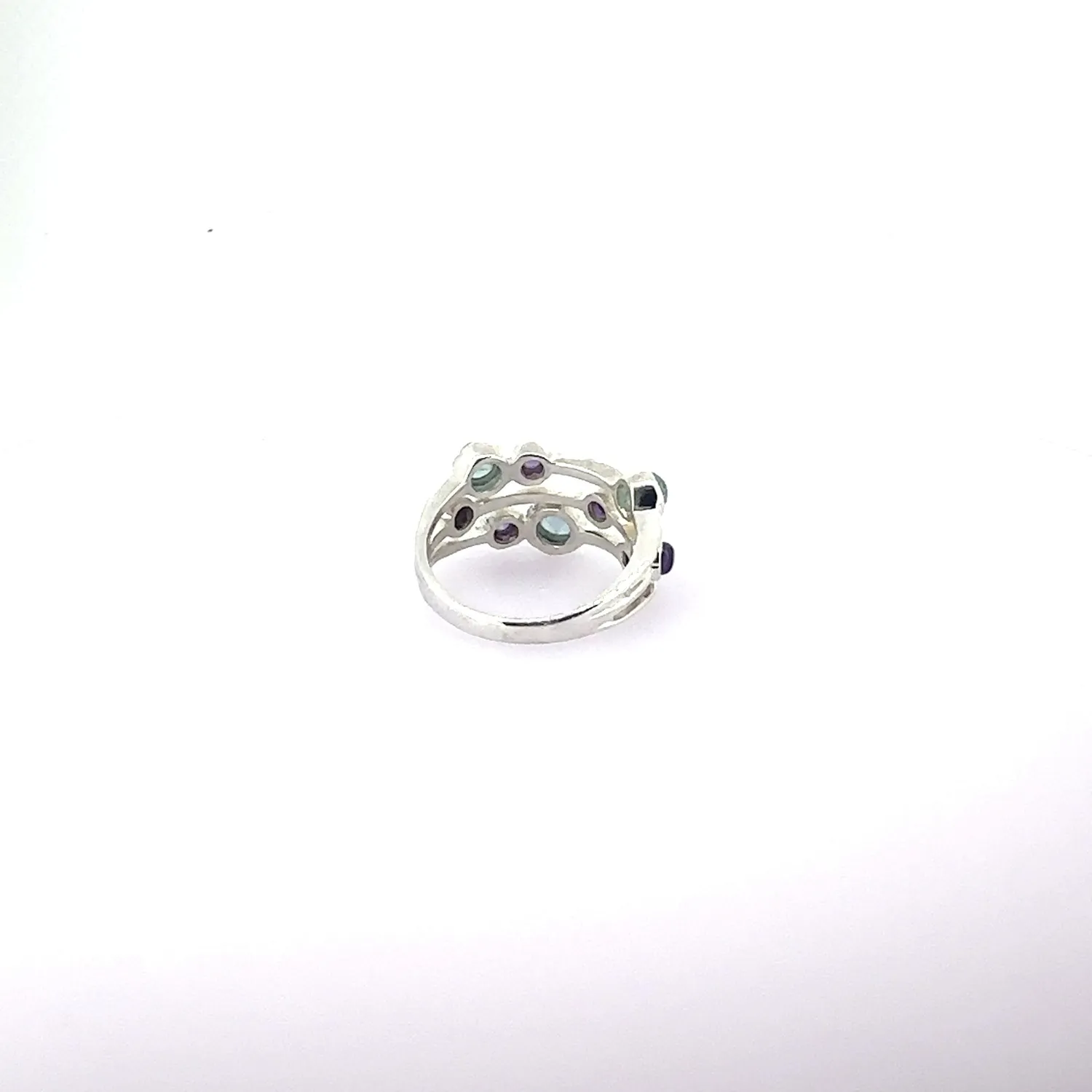 Victoria Jane Raindrops anello argento ametista topazio