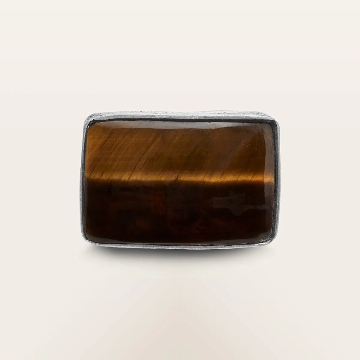 Alfredo Correnti Anello Occhio di Tigre pietra naturale