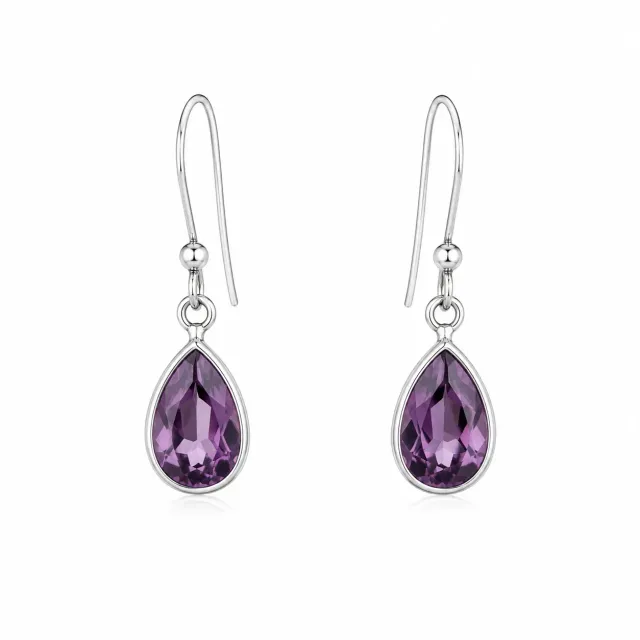 Victoria Jane Amethyst Teardrop orecchini argento ametista