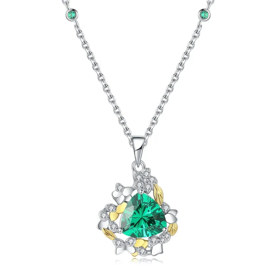 JewelryPalace Budino 1.7ct collana dorata smeraldo verde