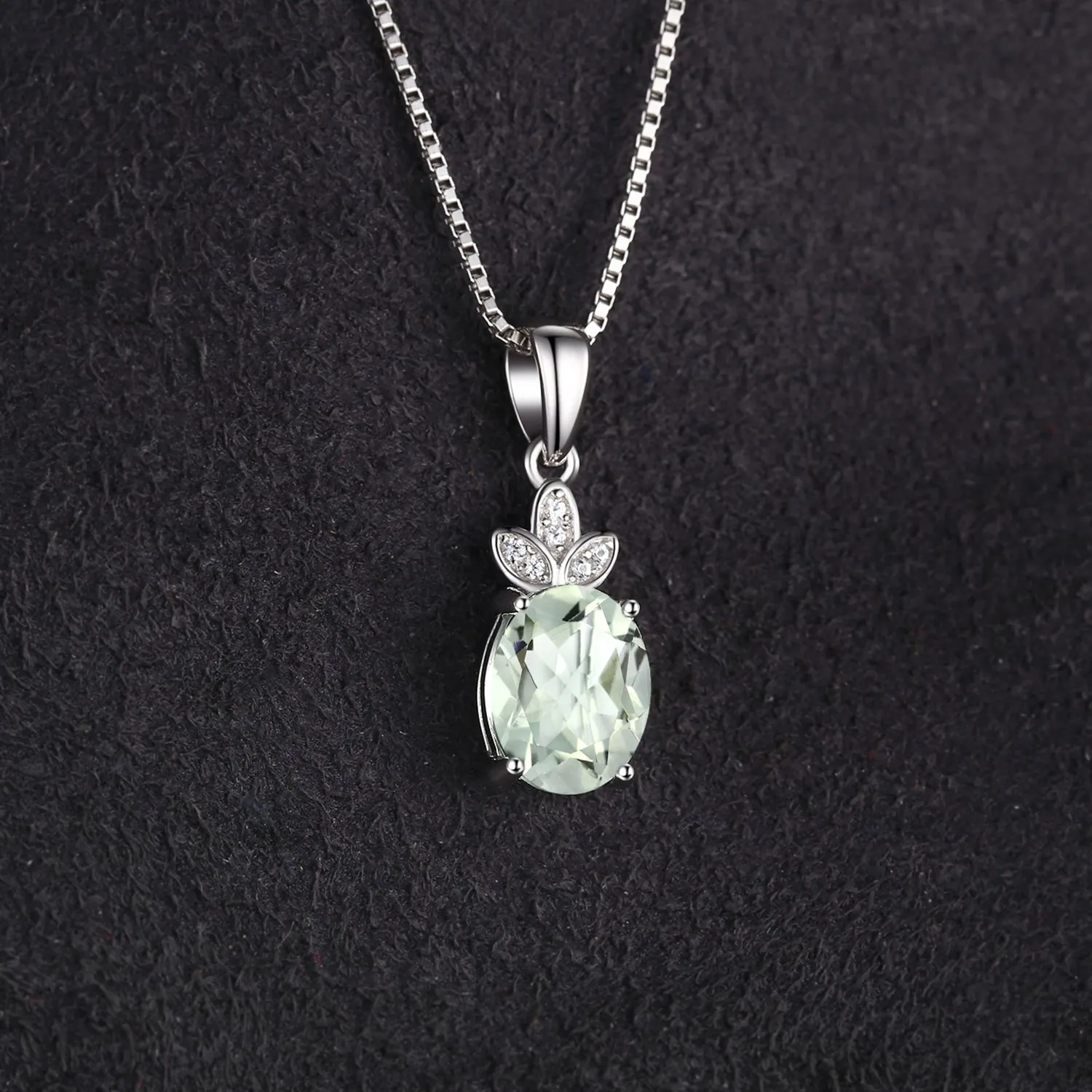JewelryPalace Classica ovale collana argento 925 ametista verde