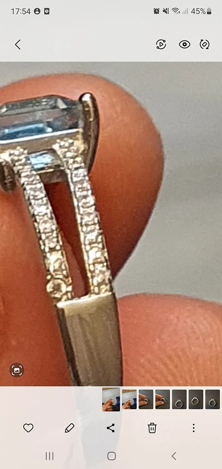 JewelryPalace Solitario Anello Topazio Blu Argento 925
