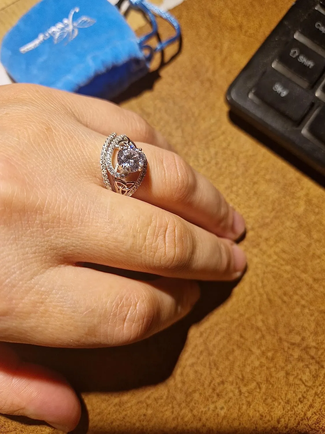 JewelryPalace Vintage Halo Farfalla anello argento 925