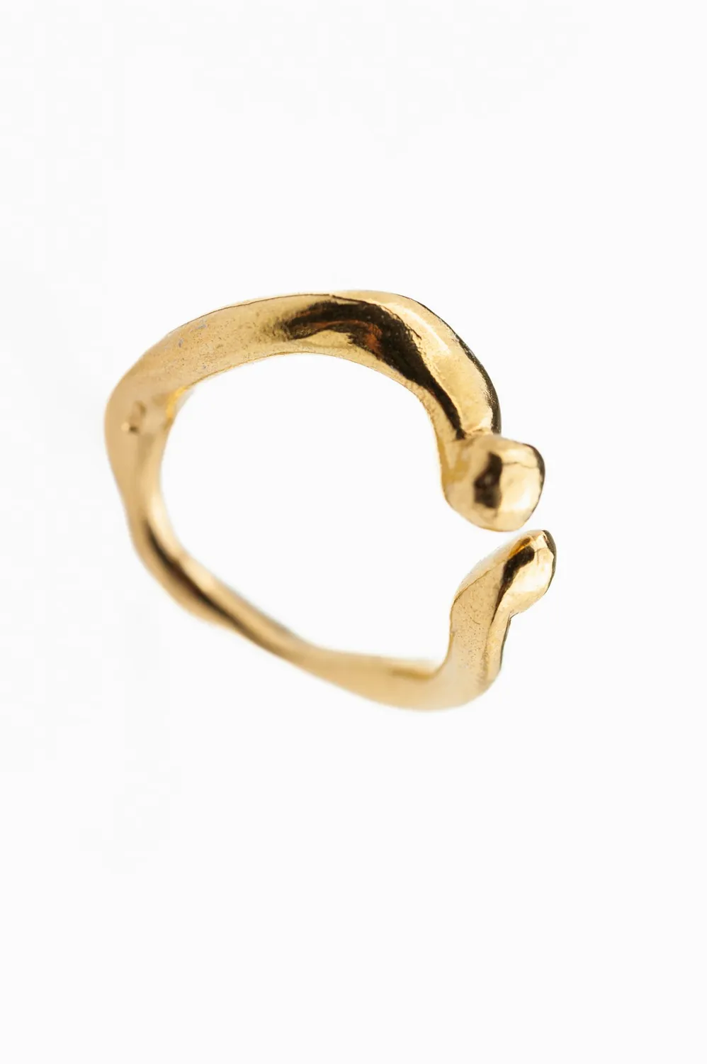 Flor Rubaja Jewelry Wave Water anello regolabile placcato oro