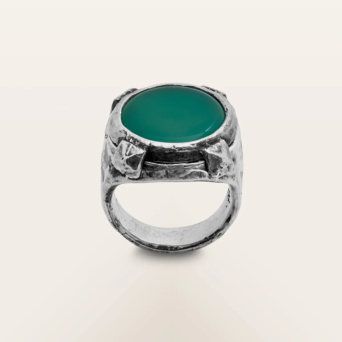 Alfredo Correnti Gea Crisopasio anello pietra verde