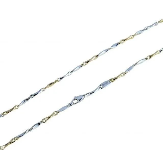 Gioielli Celiento Tubolare collana uomo oro bicolor 18kt