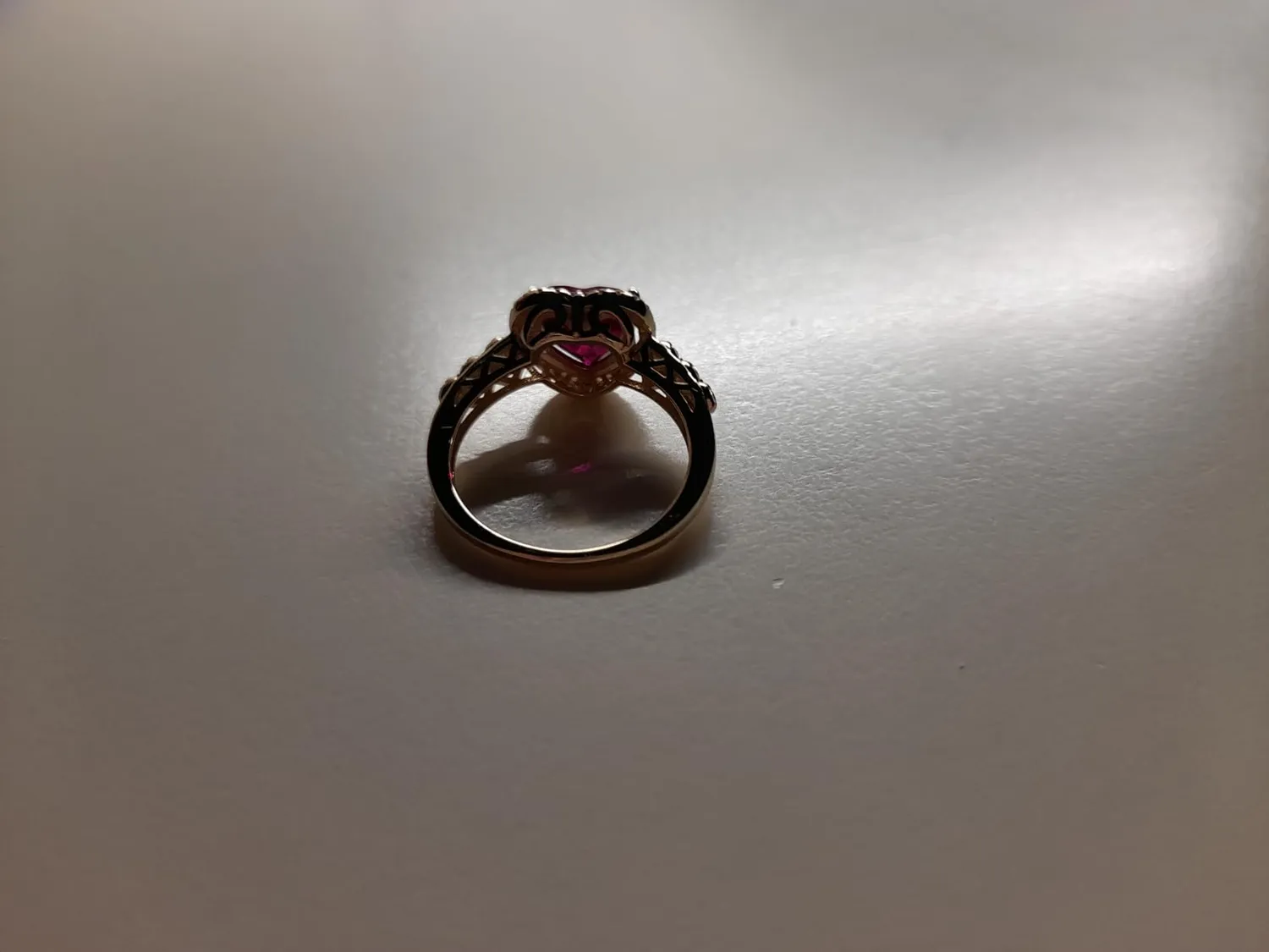 JewelryPalace Cuore dell'Oceano Halo anello rubino 14.5