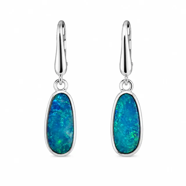 Victoria Jane Mother Earth orecchini argento opale blu
