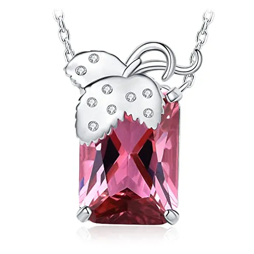 JewelryPalace Fragola 4ct collana argento princess rosa