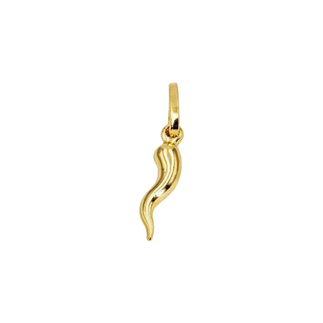 Gioielli Celiento Ciondolo Cornetto Oro Giallo Unisex Portafortuna