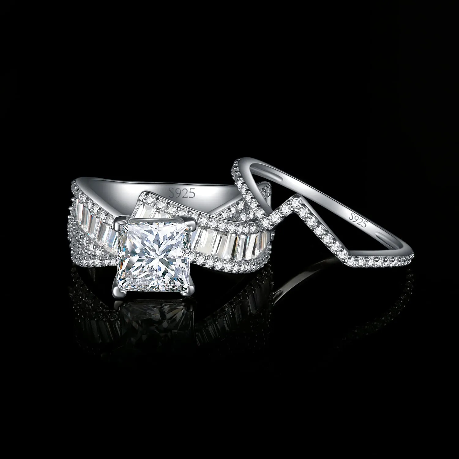 JewelryPalace Vintage Halo Anello Farfalla Zirconia Cuore
