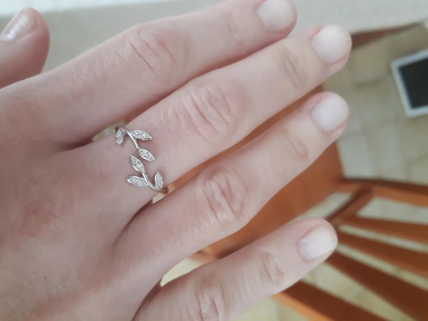 JewelryPalace Foglia di Olivo Anello Argento Regolabile