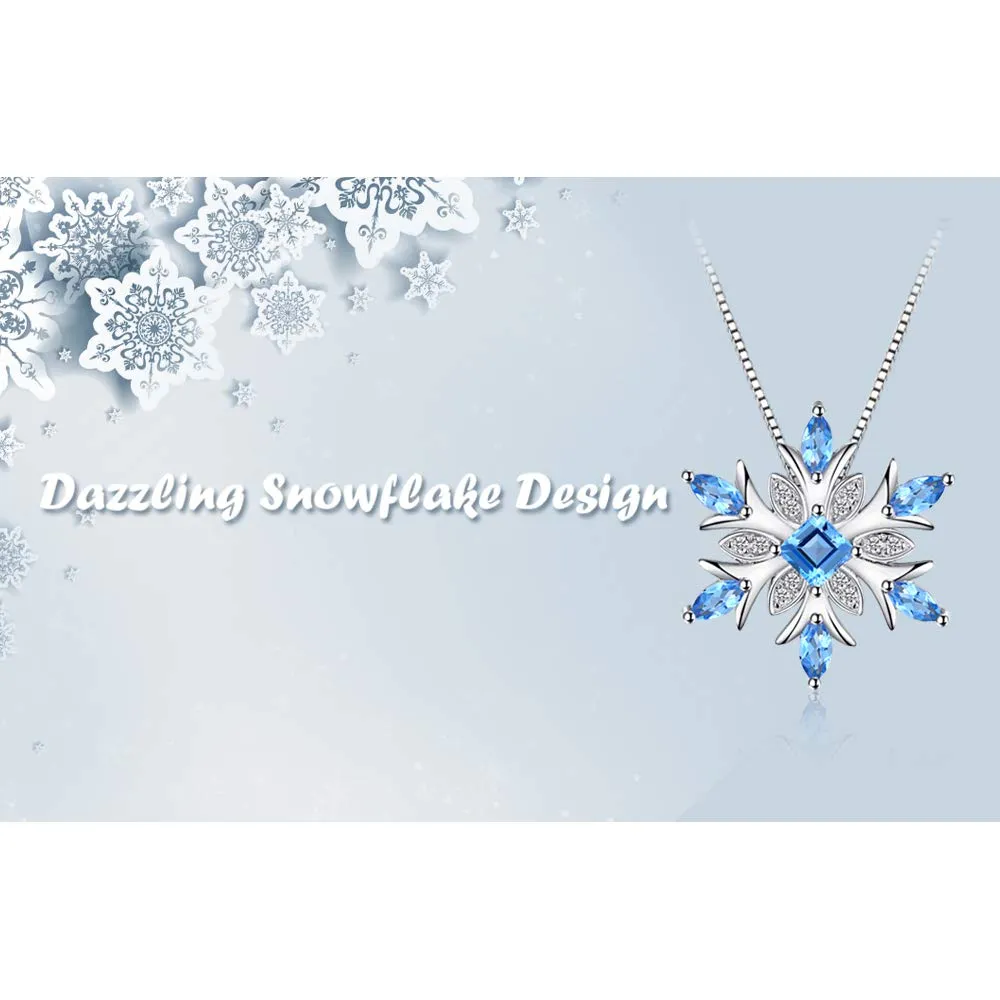 JewelryPalace Fiocco di Neve collana topazio argento 45cm