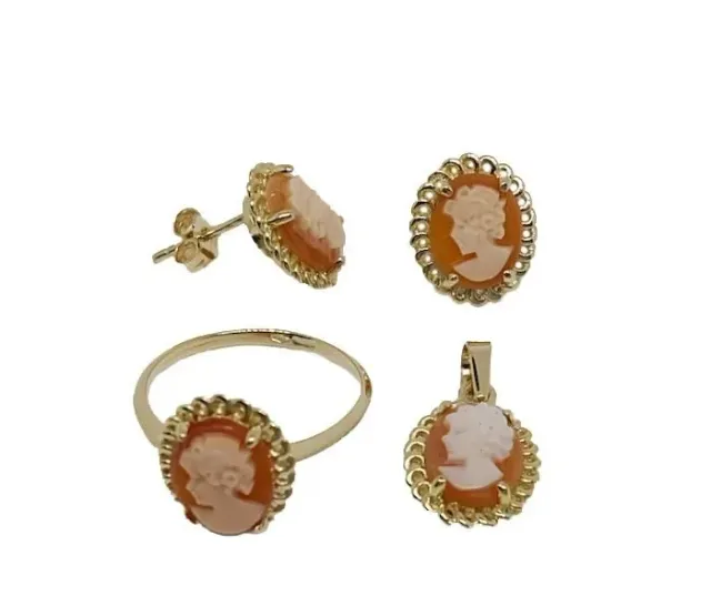 Gioielli Celiento Cameo Parure Oro Giallo 18kt Donna