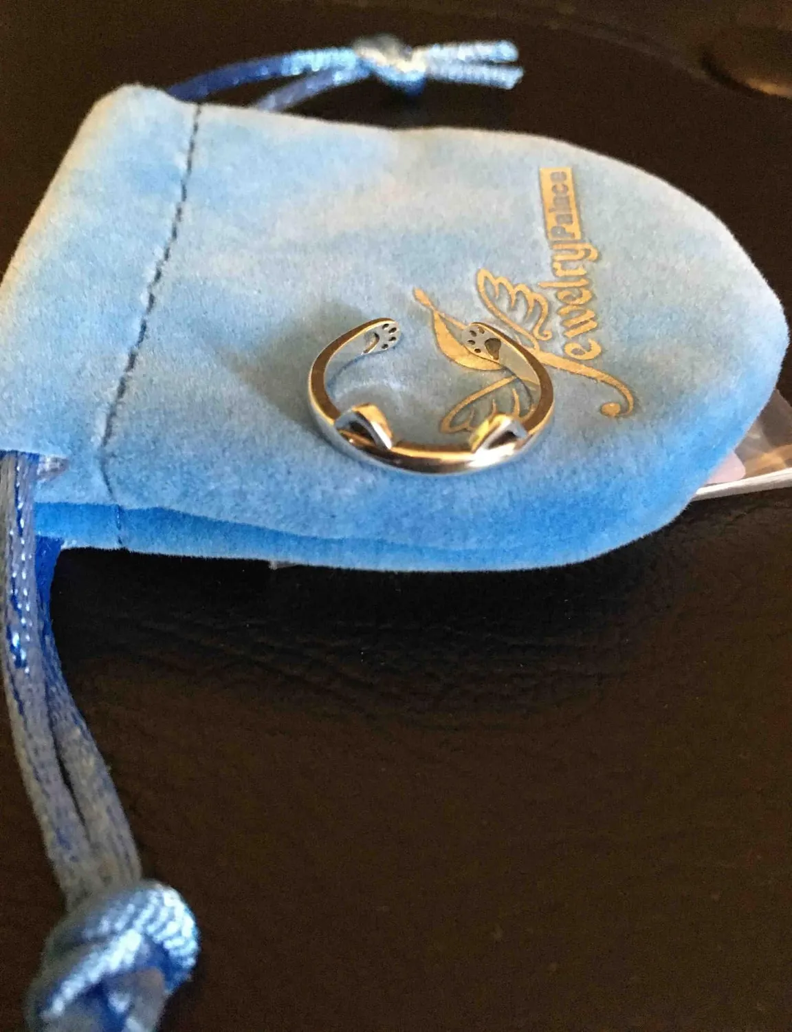 JewelryPalace Gatto Zampa anello argento regolabile