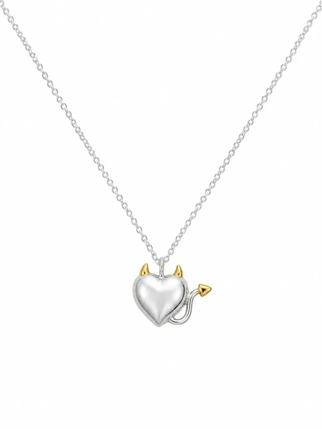 Victoria Jane Devil Heart collana argento cuore