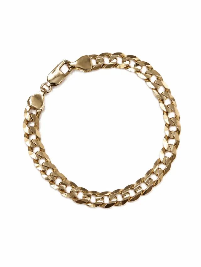 Victoria Jane Curb Chain bracciale oro grumetta uomo