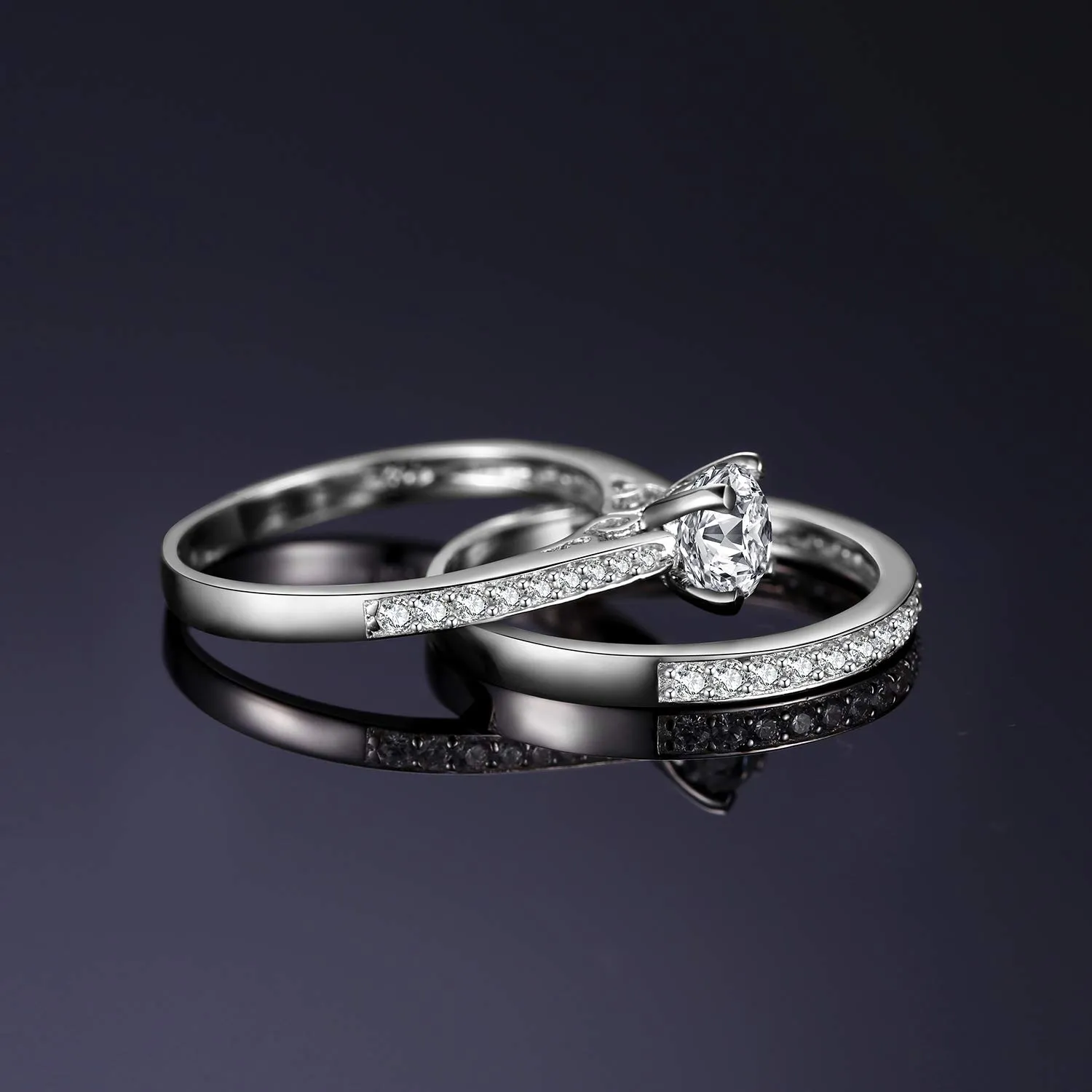 JewelryPalace 1.3ct Anello Solitario Fidanzamento Tre Ori Oro