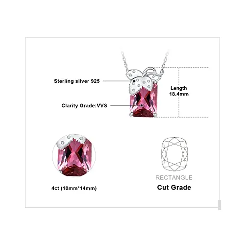 JewelryPalace Fragola 4ct collana argento princess rosa