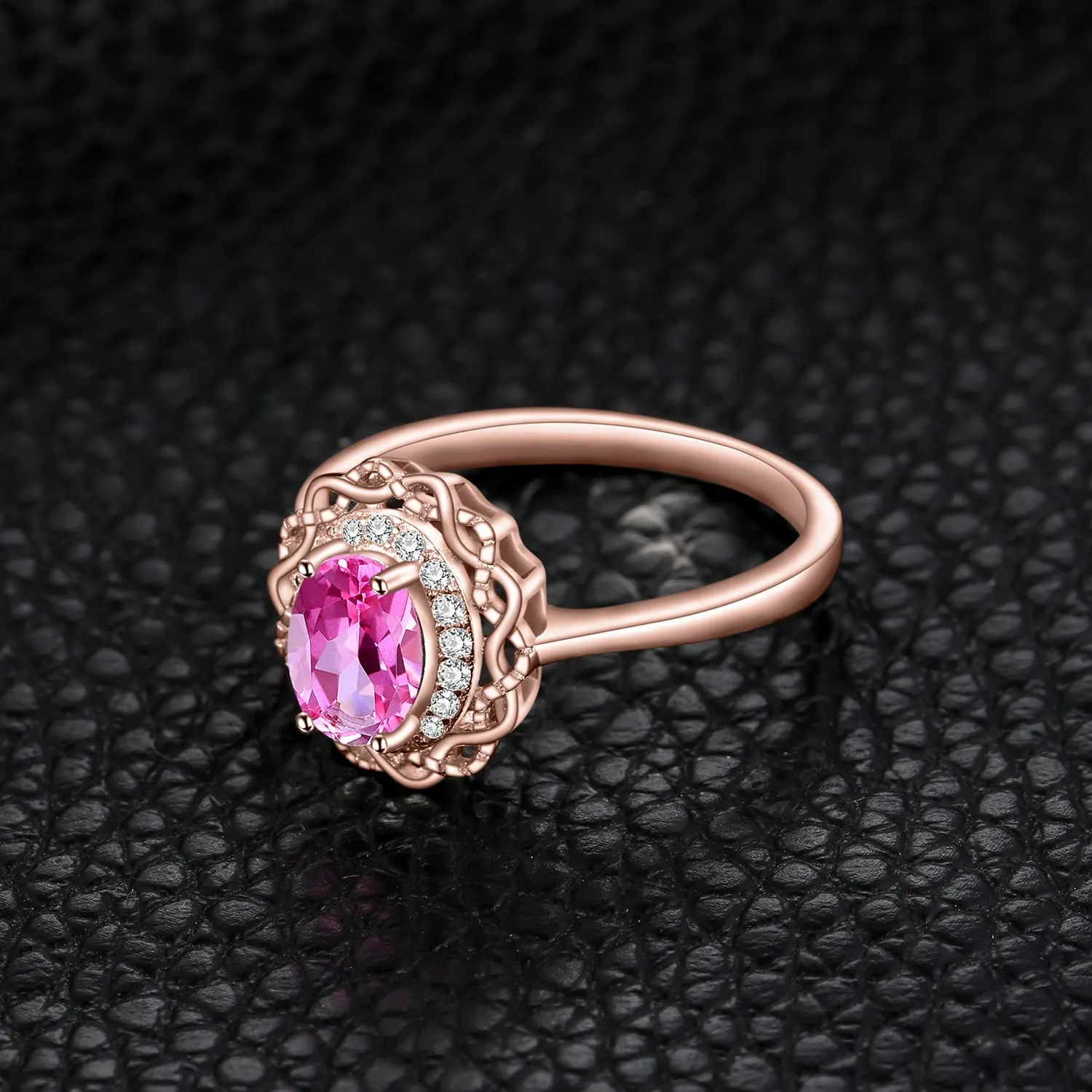 JewelryPalace Infinito Topazio Rosa Anello Argento 925