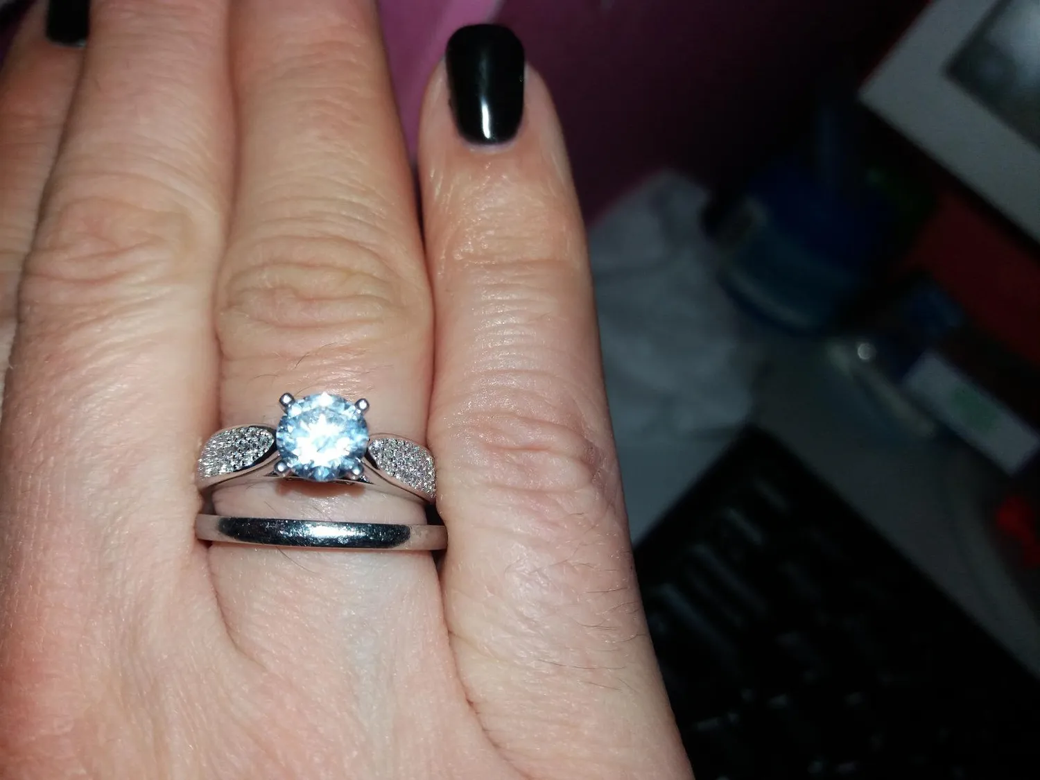 JewelryPalace Anniversario anello argento diamante simulato