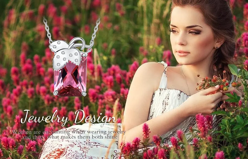 JewelryPalace Fragola 4ct collana argento princess rosa