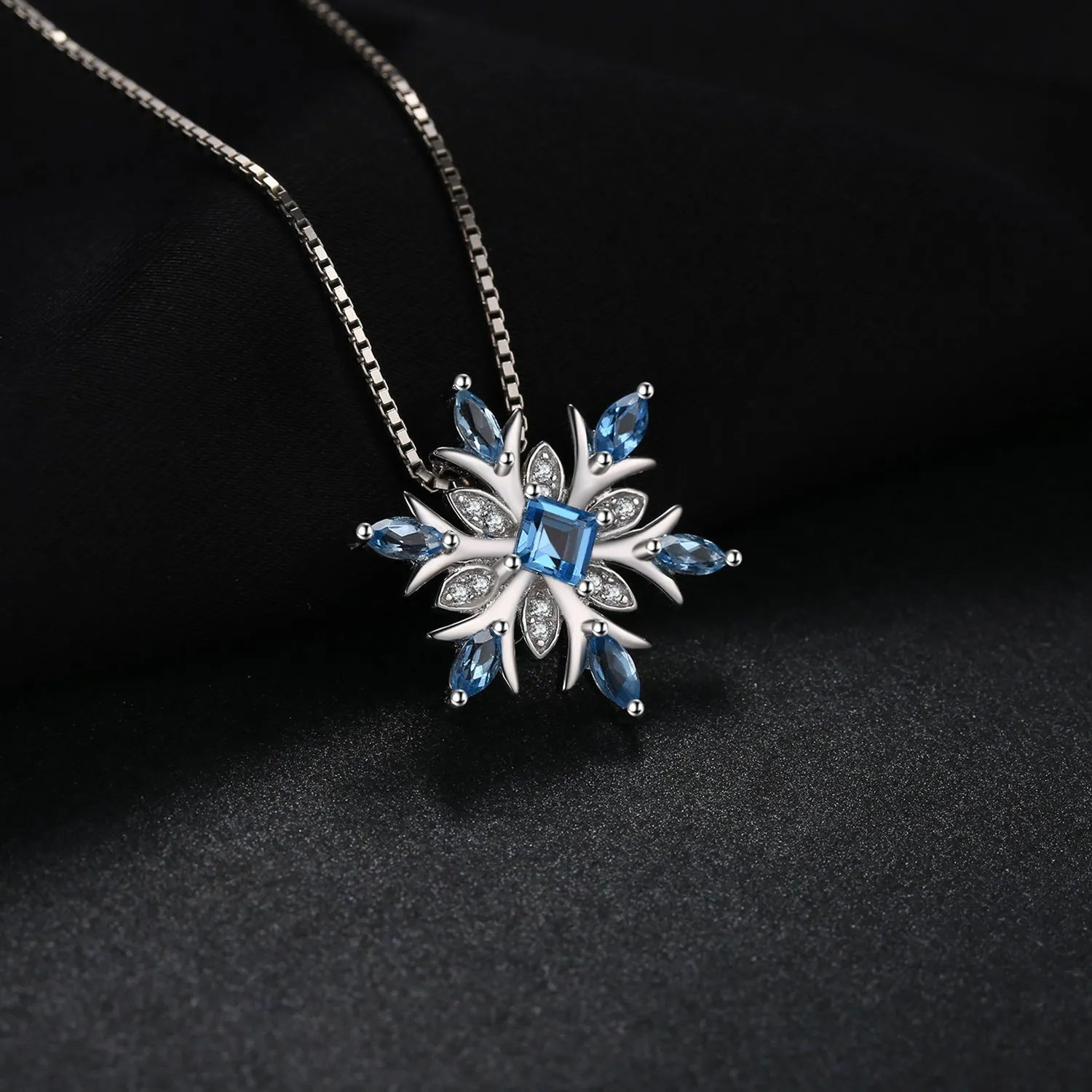 JewelryPalace Fiocco di Neve collana topazio argento 45cm