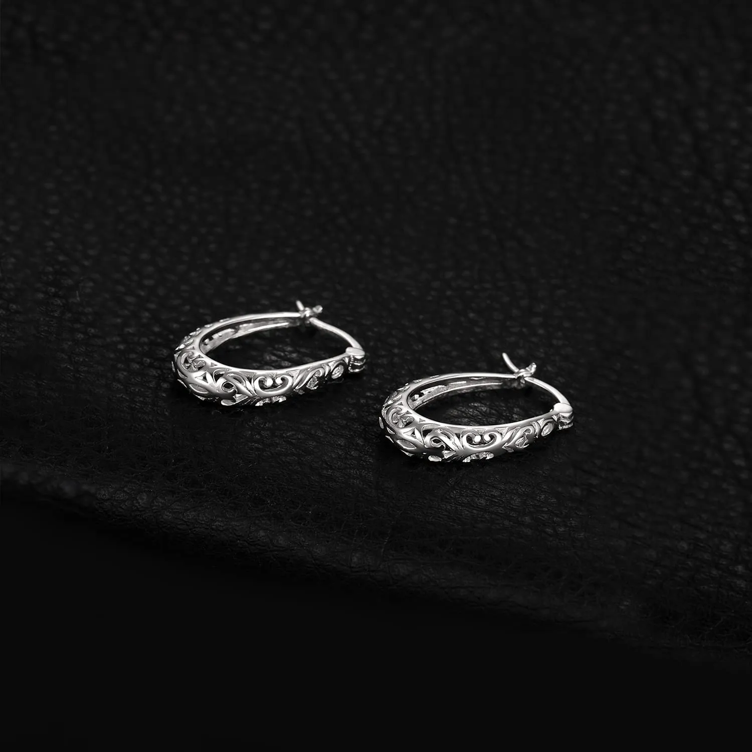 JewelryPalace Cerchio Grande orecchini argento scavati