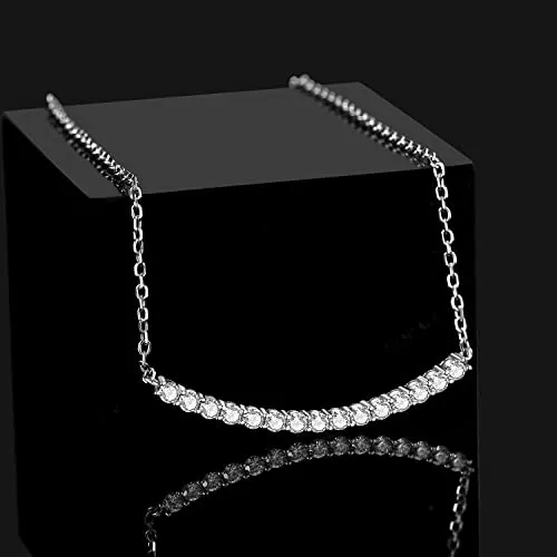 JewelryPalace Solitario Collana zirconia bianca tre ori