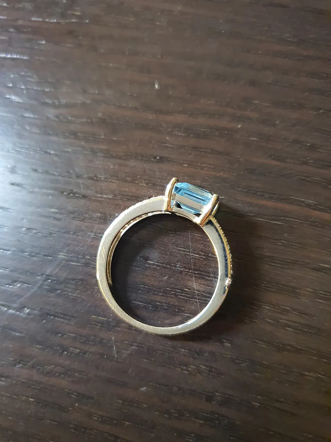 JewelryPalace Solitario Anello Topazio Blu Argento 925
