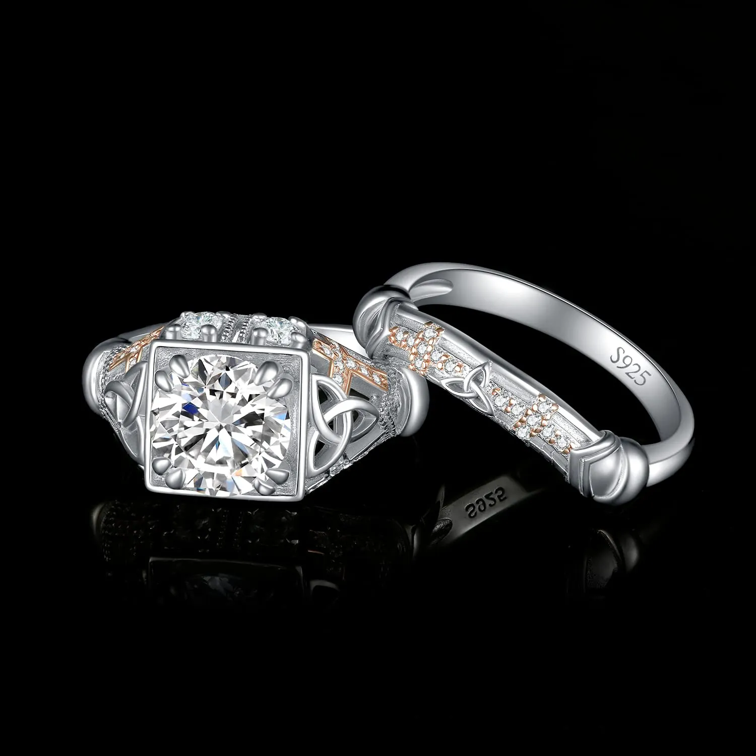 JewelryPalace Cuore Puzzle anello argento 925 zirconia