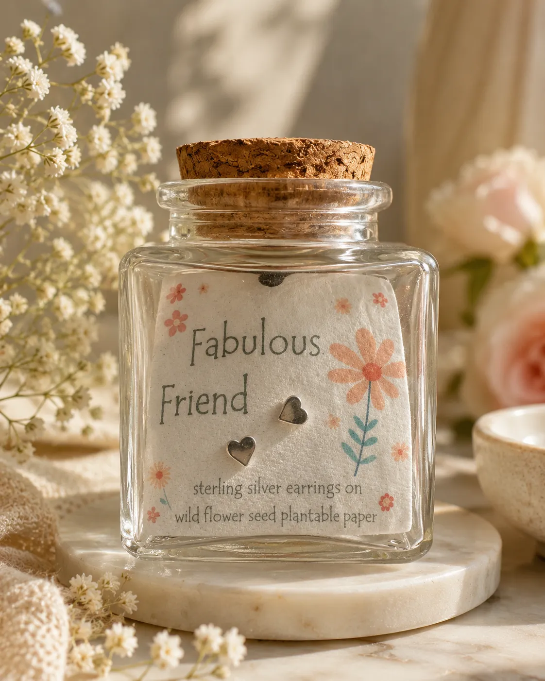 Victoria Jane Fabulous Friend Heart orecchini argento in bottiglia