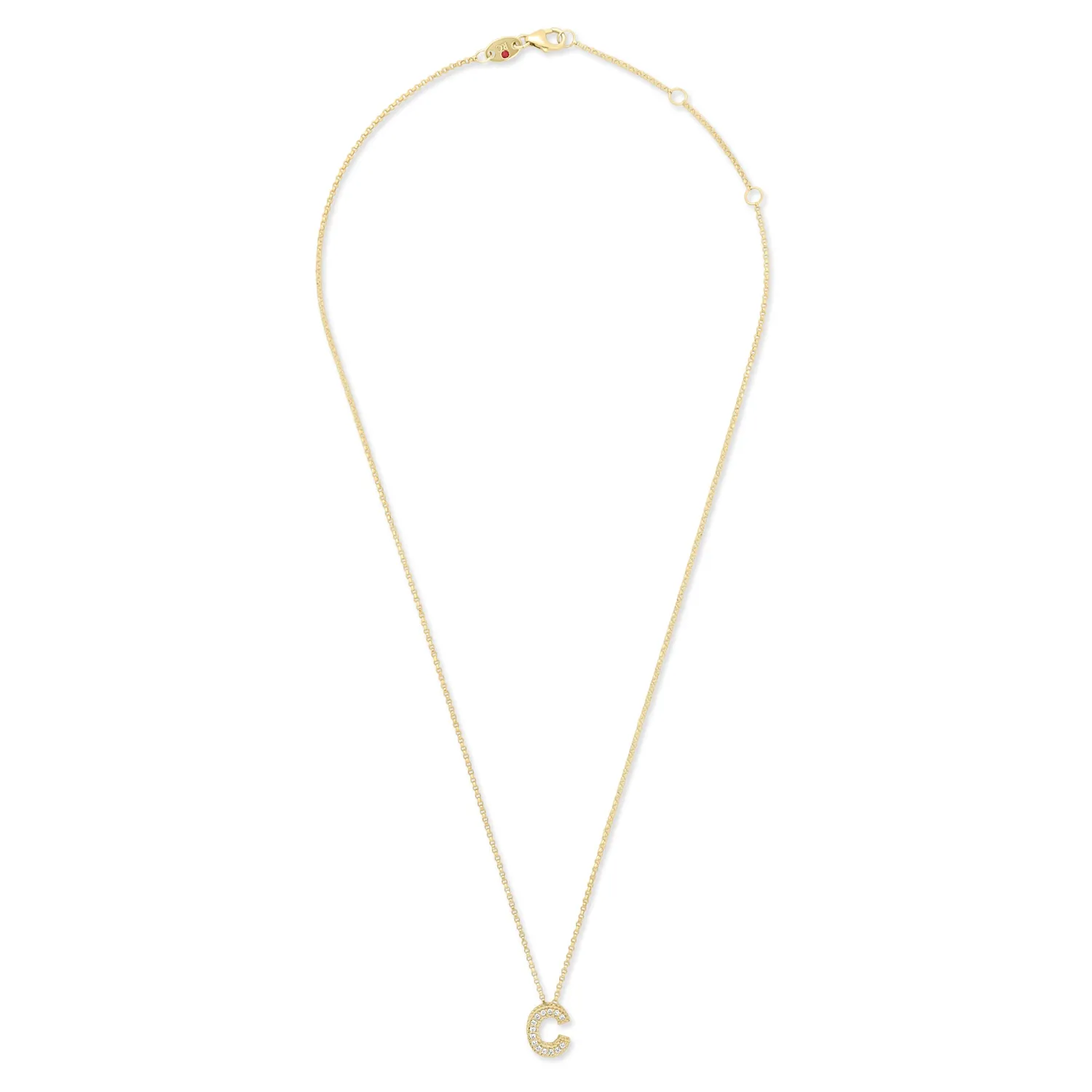 Roberto Coin Tiny Treasure collana oro giallo diamanti lettere